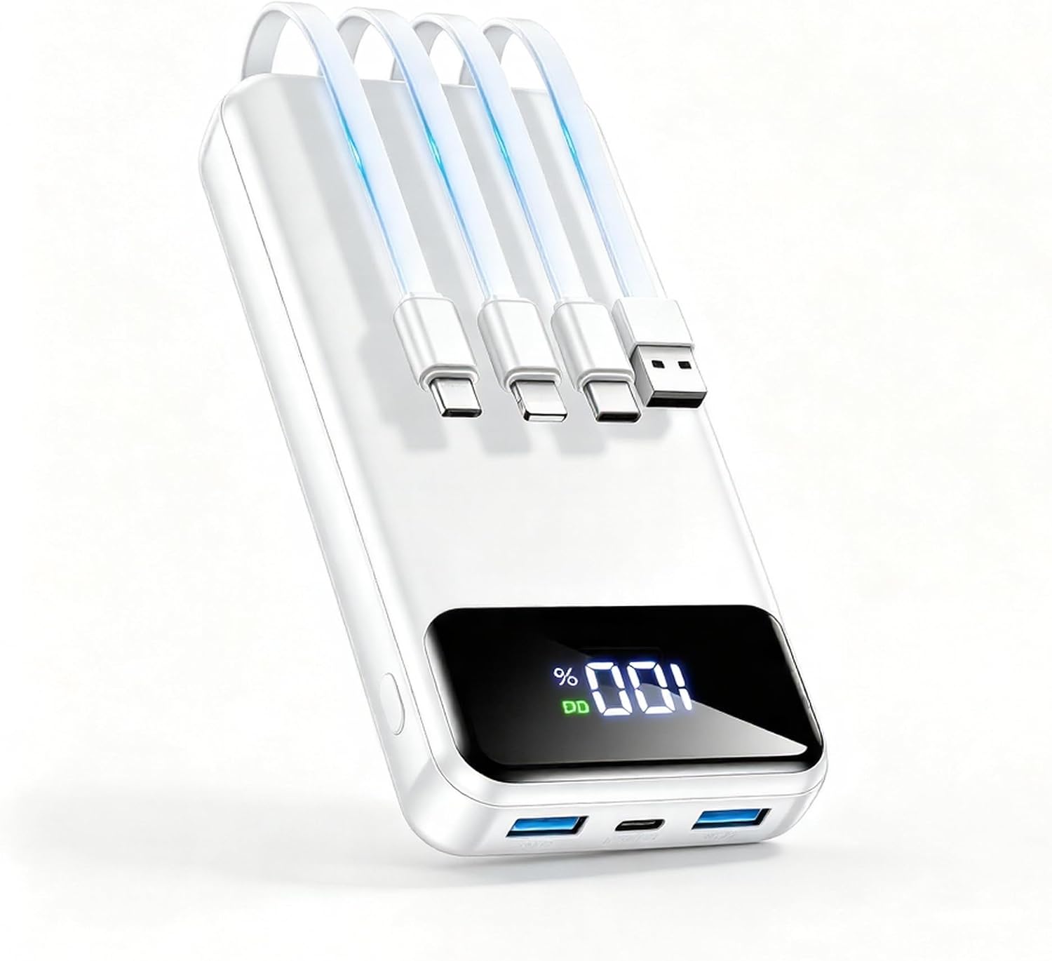 50000mAh Power Bank Built-in Cable, 22.5W Fast Charging Portable Charger