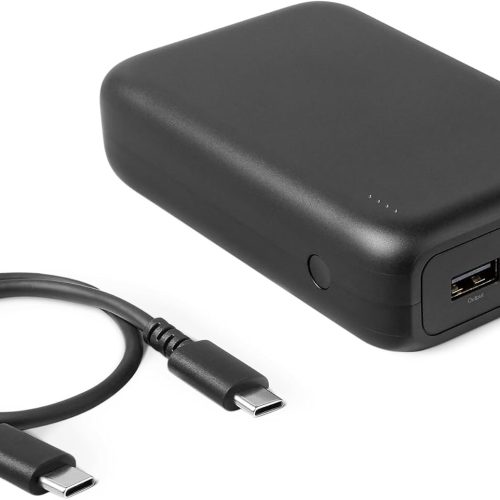 High-Capacity Portable Charger Power Bank with 3-Port Output, 20,000 mAh, Black