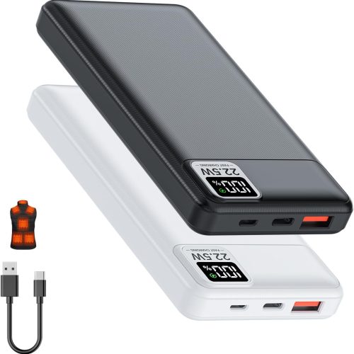 10000mAh Rechargeable Battery Pack with Electric Heating Function, Portable Power Bank for Outdoor and Cold-Weather Use